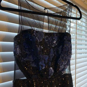 Badgley Mischka Sequin Cocktail Dress